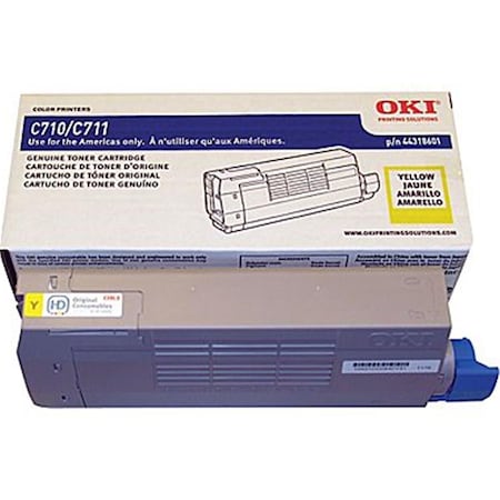 Oki C711 Series Yellow Toner Cartridge 44318601