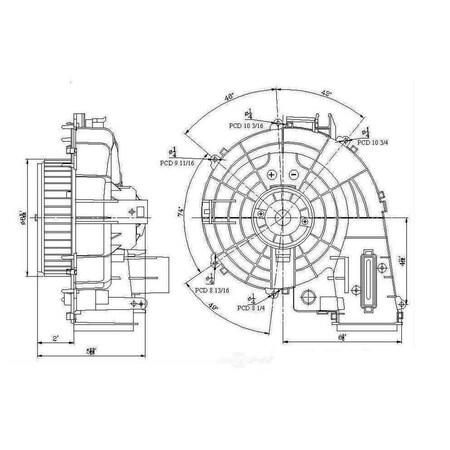 Global Parts Distributors Blower Motor 2311542