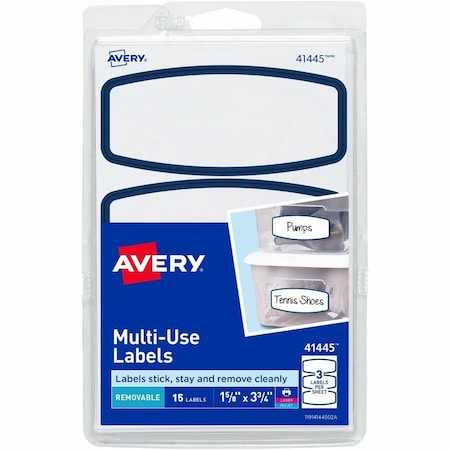 Avery Removable Multiuse Labels, Removab, PK15 41445