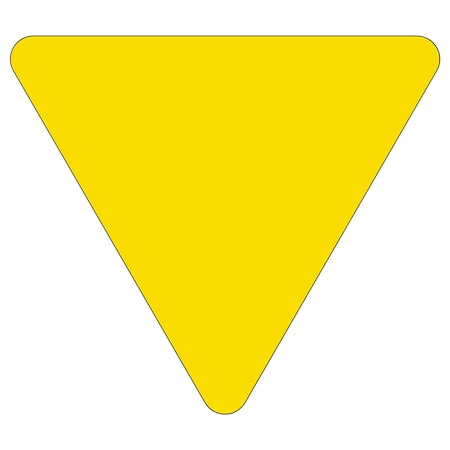 Sign Solutions Usa HIP .125 36'' Triangle Sheeted Blank, YELLOW US12HYE36TRIBLANK