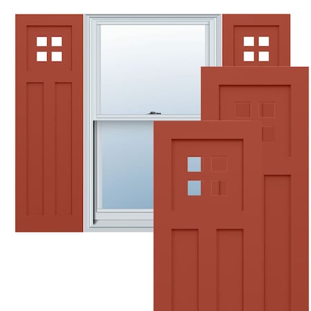 Ekena Millwork True Fit PVC San Antonio Mission Style Fixed Mount Shutters, Colorful Leaves, 12W x 40H, PR TFP001ST12X040CL