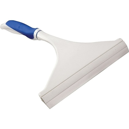 Simple Spaces Window Squeegee, 9-3/8 in Blade, Plastic Blade, Wide Blade, 10-1/4 in OAL, Blue/White YB88143L
