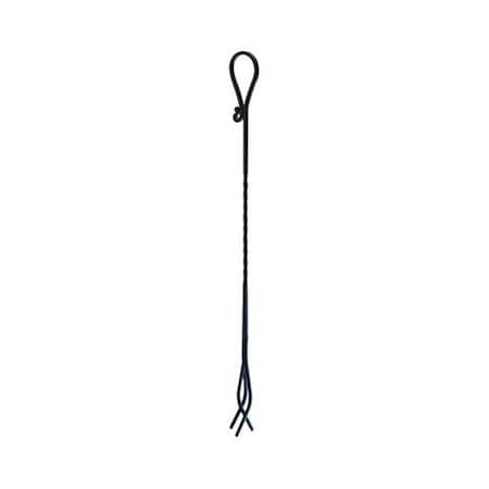 Panacea 15513 Black Twisted Steel Fireplace Tongs 4500237