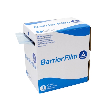 Dynarex Dental Barrier Film, 4"x6", Blue, 9600PK 4489