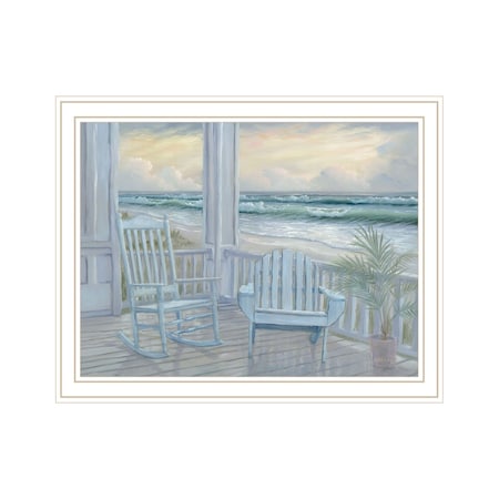 Homeroots Coastal Porch White Framed Print Wall Art 529939