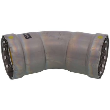 Viega MegaPressG 45 elbow P1 2 P2 2 carbon steel zinc-nickel coating 25256