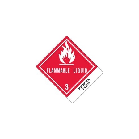 Bubblefast 4 x 4 3/4'' - ''Methanol'' Labels BFDL517P1