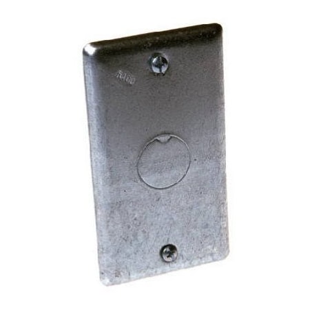 Hubbell-Raco Cover, Outlet Box Type, 1 Gang, Steel 861