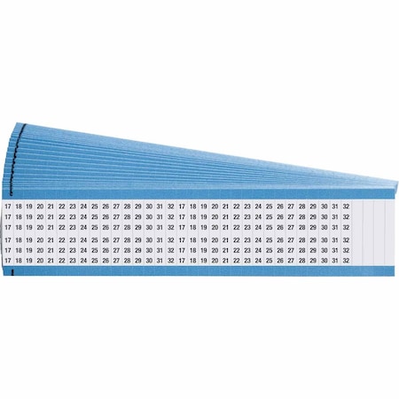 Brady Consecutive Paired Numbers Wire Marker, Pack of 25 Cards, 25PK WM-17-32-DC-PK