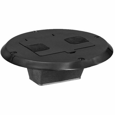 Hubbell Wiring Device-Kellems Floor and Wall Boxes, Residential Floor Box, Flange and Door, Black RF506BK