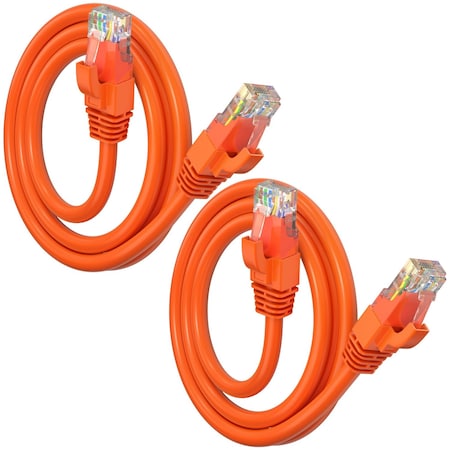 Maximm Cat6 Ethernet Cable 1.5ft 10Gbps 550MHz UTP, 2PK, Orange, 2PK CAT6CCA-1.5OR-2PK