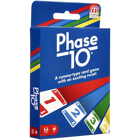 Mattel Phase 10 Card Game Multicolored 12 pc W4729