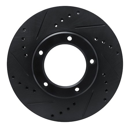 Dynamic Friction Co DFC Brake Rotor - Drilled and Slotted - Black 633-76096L