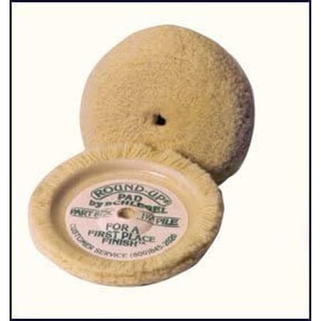 Schlegel Buffing Pad, 7-1/2 in Dia, 100% 4/8 Twisted Wool Yarn Pad 875-C