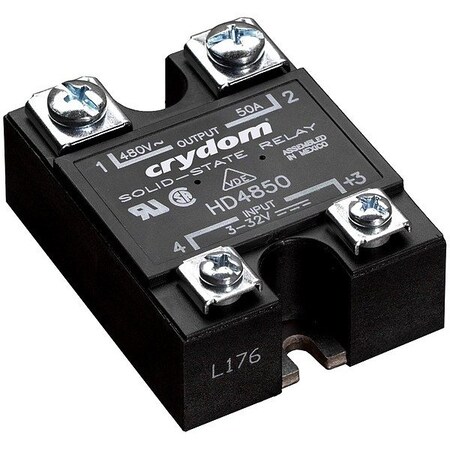 Crydom Solid State Relay, 1 Phase, Screw Clamp, Panel, SCR HD4850-10