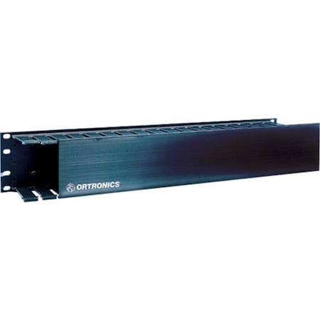 Ortronics CABLE MGMT H FINGER DUCT, 3"HX3"D DUCT W/3.5"H PLATE 2U, BLACK 808044549