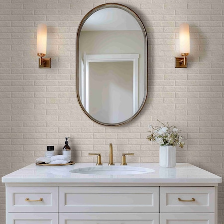 Ackland Alveo Lumi 2.5 in. x 10 in. Satin Textured Porcelain Subway Wall Tile, 50PK AKNPTALVLUMI2.5X10S-CA