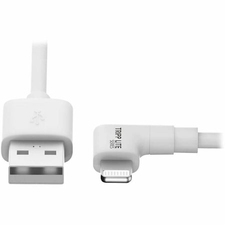 Tripp Lite Lightning to USB Sync Charge Right-Angle iPhone iPad White 6ft M100-006-LRA-WH