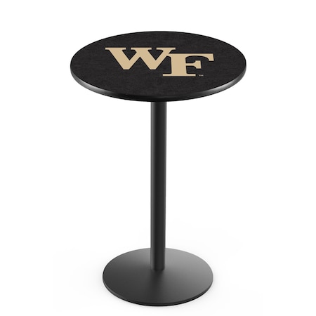 Holland Bar Stool Co 36" Blk Wrinkle Wake Forest Pub Table, 36" dia. Top L214B3636WakeFr