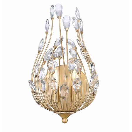 Z-Lite Gabriella Modern Gold 2 Light Wall Sconce 1957-2S-MGLD