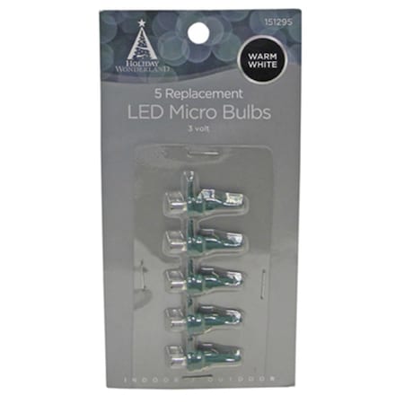 Noma Inliten 1121188 HW Warm White Micro LED Replacement Bulb, 5PK 151295