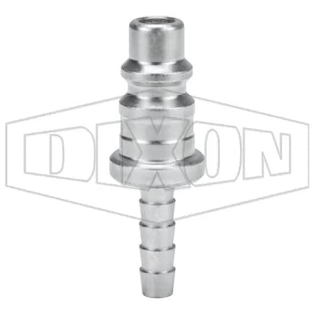 Dixon DF Series Industrial Quick Connect Plug, 3/8 in Nominal, Quick Disconnect Plug x Standard Hose Barb, D3S2
