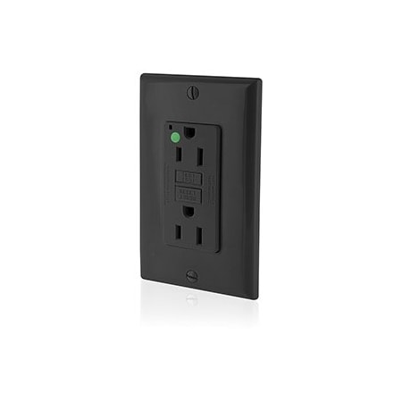 Leviton Self-Test GFCI Receptacle, Hospital Grade, 15 Amp, 125 Volt, 5-15R NEMA GFNT1-HGE