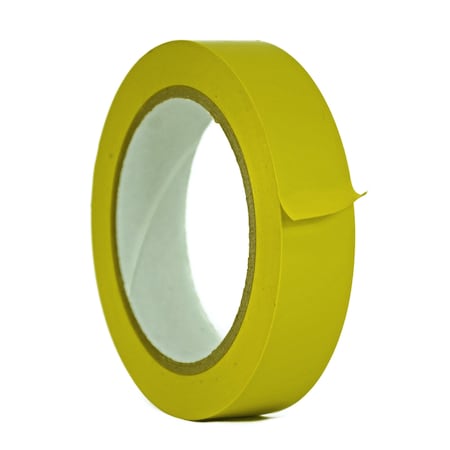 Wod Tape Floor Marking Tape, PVC, Yellow, 1 inch (24mm) W., 6 mil Thickness, 48 PK WOD VTC606-01000-48-60-YEL