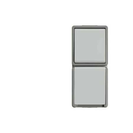 Siemens DELTA flche IP44 AP Dark gray/light gray Two-way switch 5TA4816