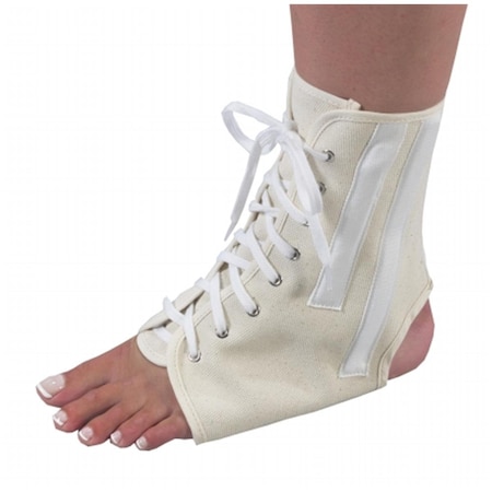 Powerplay Canvas Ankle Brace With Laces, Beige - Extra Large PO621564