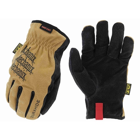 Mechanix Wear Leather Drivers Gloves, Leather, Elastic, Keystone Thumb, Gunn Cut, Black / Tan, 2XL/12 1 PR LDDH-X75-012