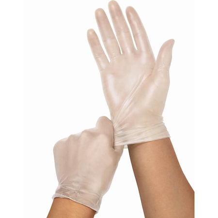 Medline Powder-Free Clear Vinyl Exam Gloves, Size M, 1500PK PVC512