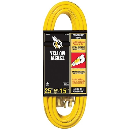 Yellow Jacket CORD EXTN YLWJKT14/3 25' 2886
