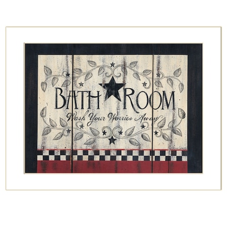 Homeroots Bathroom 7 White Framed Print Bathroom Wall Art 415444