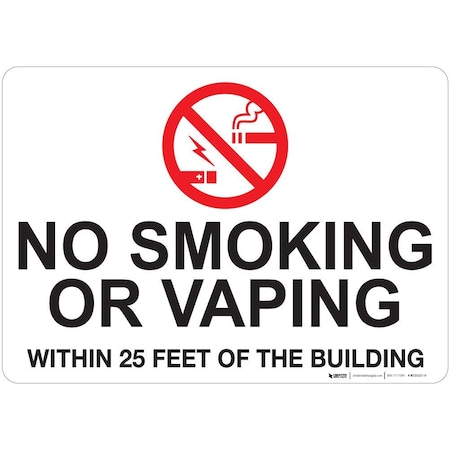 Creative Safety Supply Wall Sign, 7 in Height, 10 in Width, Vinyl with PVC backing WS35020-10