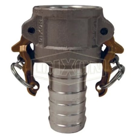 Dixon Boss-Lock Type-C Cam and Groove Coupler, 1-1/2 in Nominal, Female Coupler x Hose Shank End Style, A AC150