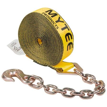 Mytee Products 2 in. x 30 ft. Winch Strap with Chain Anchor WS230C