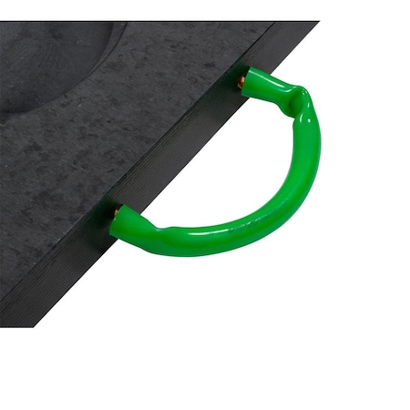 Mytee Products 18in x 18in x 2in Heavy-Duty Outrigger Pads w/ Recessed Radius - Black, 4PK ORP-181820-RRx4