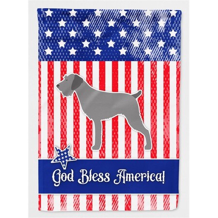 Carolines Treasures USA Patriotic German Wirehaired Pointer Flag Canvas House Size BB3311CHF