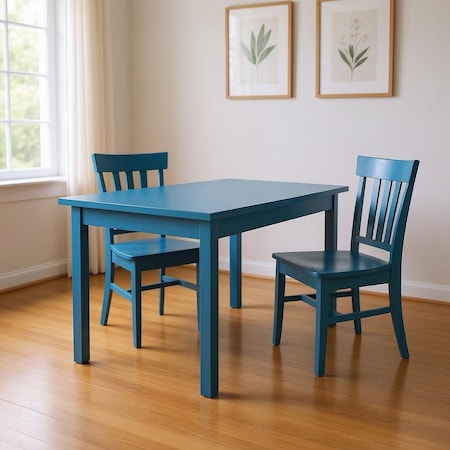 Homeroots 48" Caribbean Blue Solid Wood Dining Table 548858