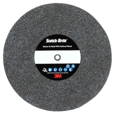 Scotch-Brite Deburr and Finish Pro Unitized Wheel, 6C Medium+, 6 in x 1/4 in x 3/8 in, 8PK DP-UW