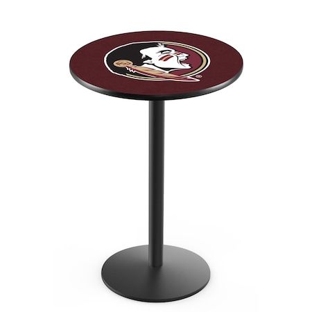 Holland Bar Stool Co 42" Blk Wrinkle Florida State (Head) Pub Table, 36" dia. Top L214B4236FSU-HD