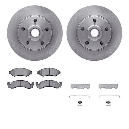 Dynamic Friction Co DFC Brake Rotor- Heavy Duty Brake Pad includes Hardware 6412-54001