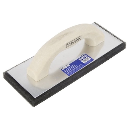 Vulcan Masonry Float, 10 in L Blade, 4 in W Blade, 5/8 in Thick Blade, Foam Plastic Blade, Square End Blade 16045