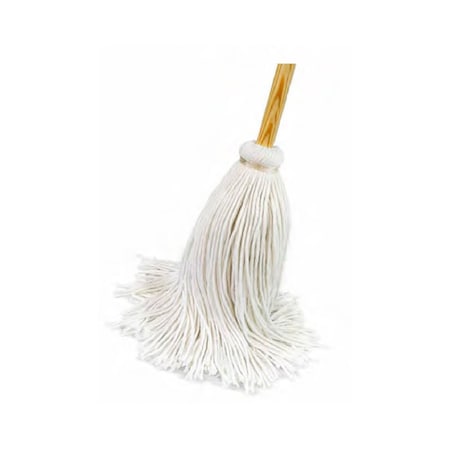 Bsl Deck Mop With Lacquered Finished Handle Rayon 28 oz No 32 - Natural, PK6 5577-6
