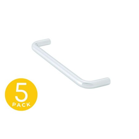Sapphire 4 in. (102 mm) Center-to-Center Modern Polished Chrome Cabinet Hardware Drawer Pull, 5PK SP-800916