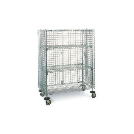 Metro Wire Security Cart with Adjustable Shelves, 900 lb Capacity, 27 1/2 in W x 65 in L x 68 1/2 in H SEC56DC