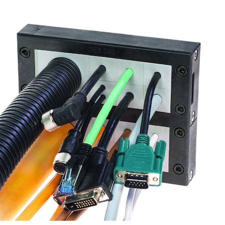 Detas DES 24MX4 Quadruple Split Frame, 114 x 196 mm Cutout, Black 1731010254