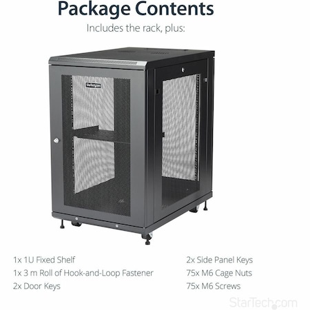 Startech.Com 18U Server Rack Cabinet 2-30in w/Casters RK1833BKM