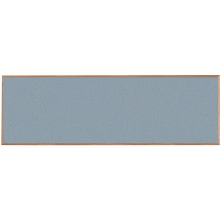 Aarco VIC Cork Bulletin Board, Red Oak Frame, Clear Lacquer Finish, Duck Egg Light Blue 48''Hx144''W OW48144162
